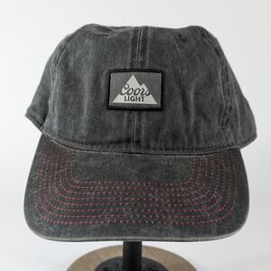 Coors Light Baseball Hat Dad Cap Gray Red Logo Breweriana One Size Adult Casual